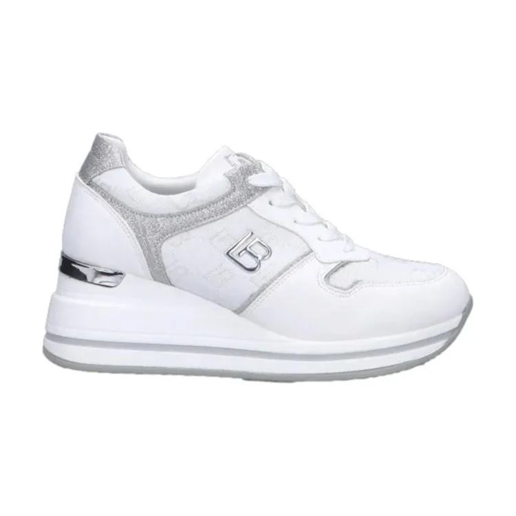 White Lace-up Women's Sneakers by Laura Biagiotti