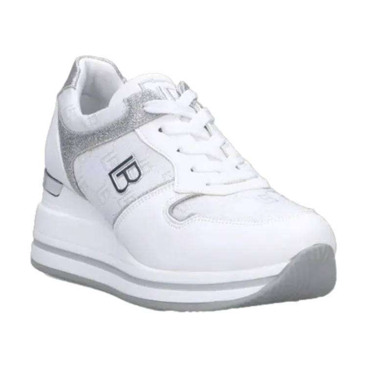 White Lace-up Women's Sneakers by Laura Biagiotti