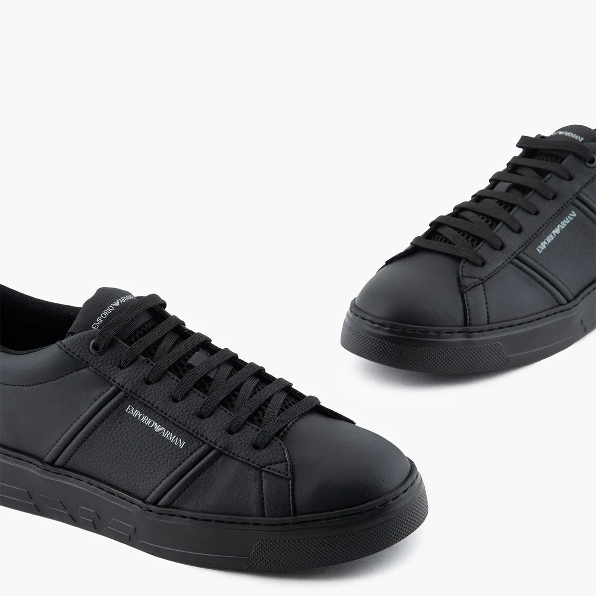 Leather Sneakers With Logo Feature