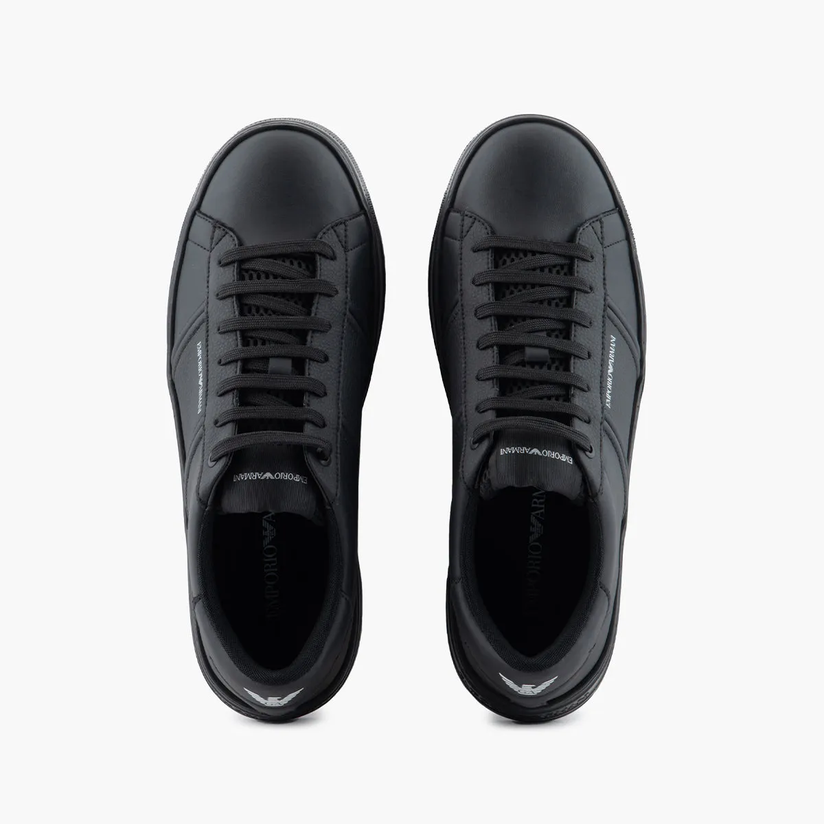 Leather Sneakers With Logo Feature