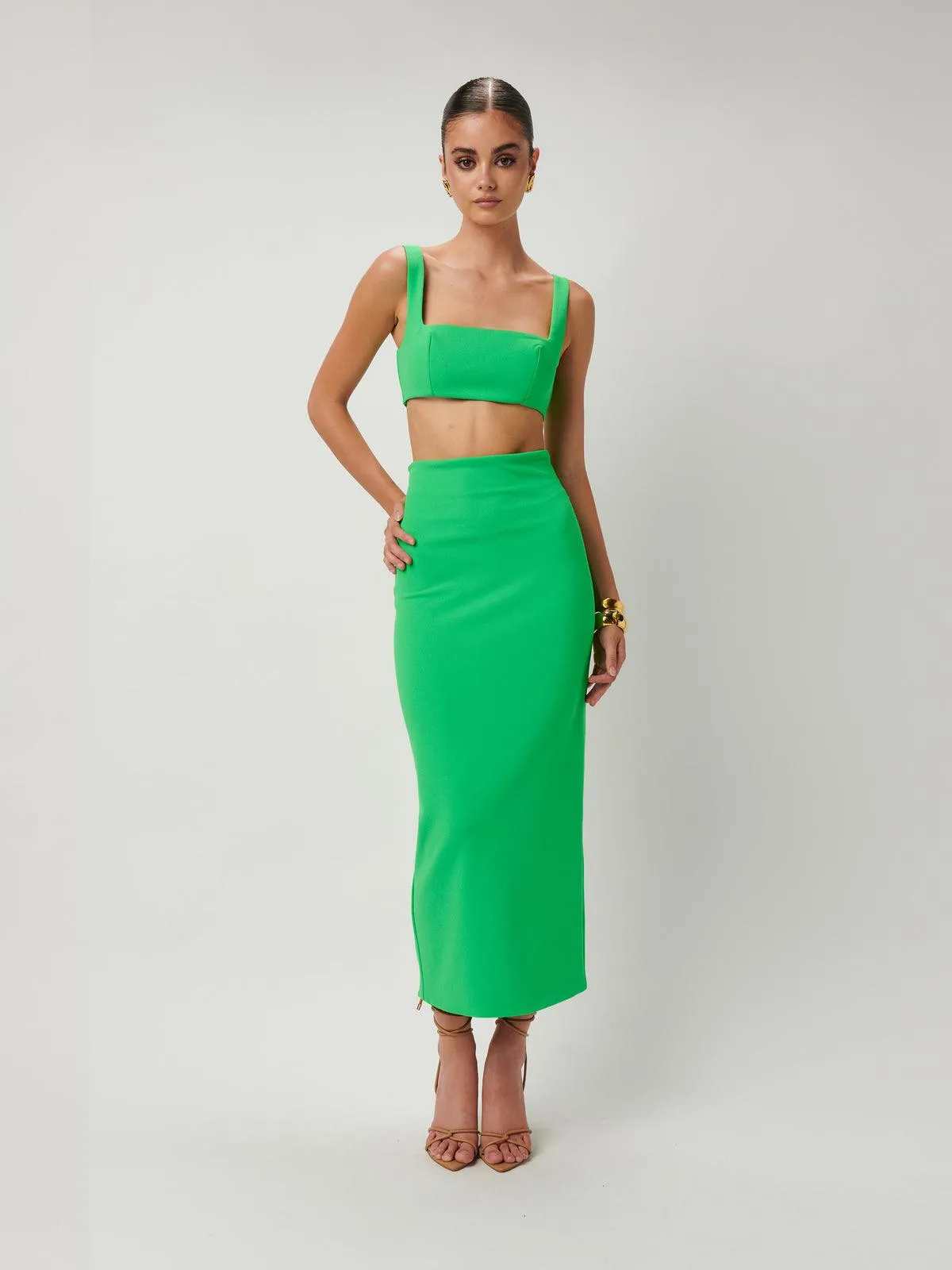 Leo Crop - Rich Emerald Green