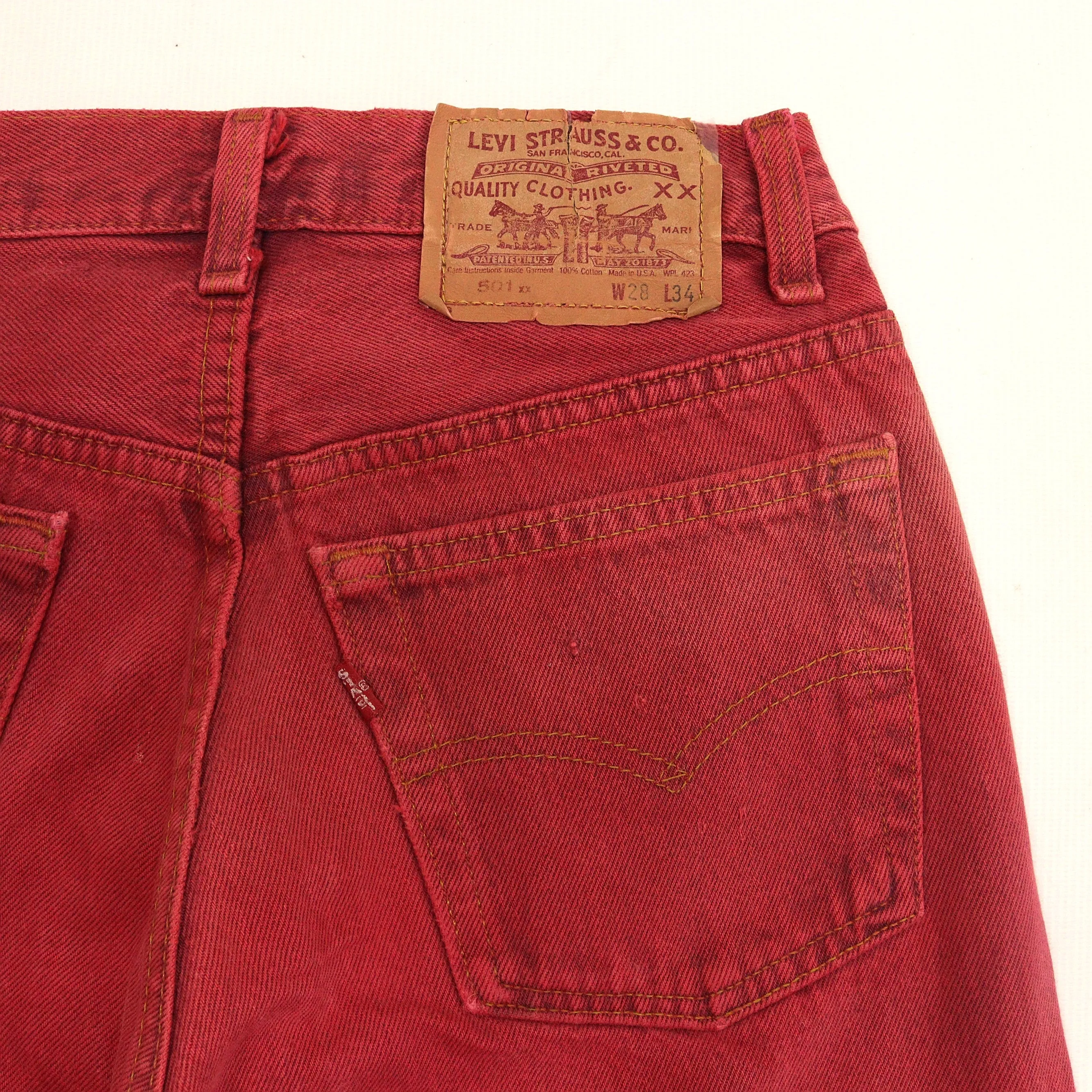 Levi's 501 Maroon Jeans