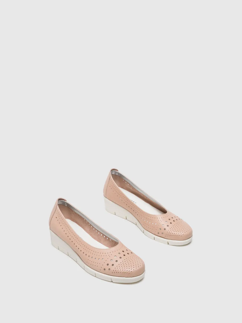 LightPink Wedge Shoes