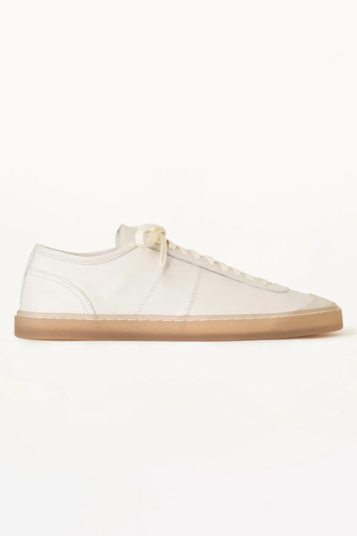 Linoleum Basic Laced Up Trainers - Clay White