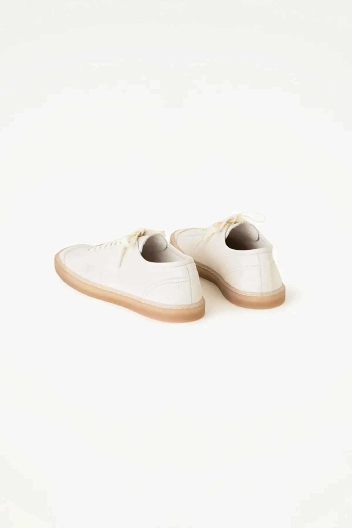 Linoleum Basic Laced Up Trainers - Clay White