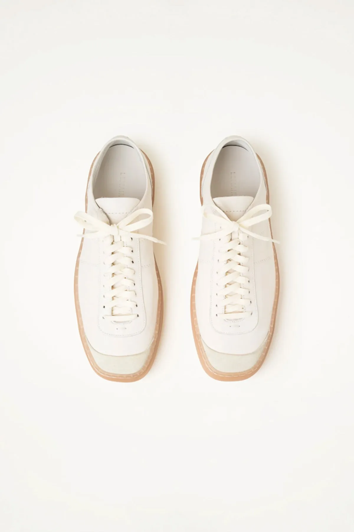 Linoleum Basic Laced Up Trainers - Clay White