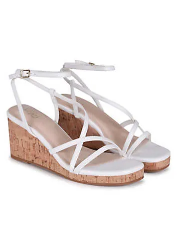 Grattan White Strappy Linzi Aminah Wedges