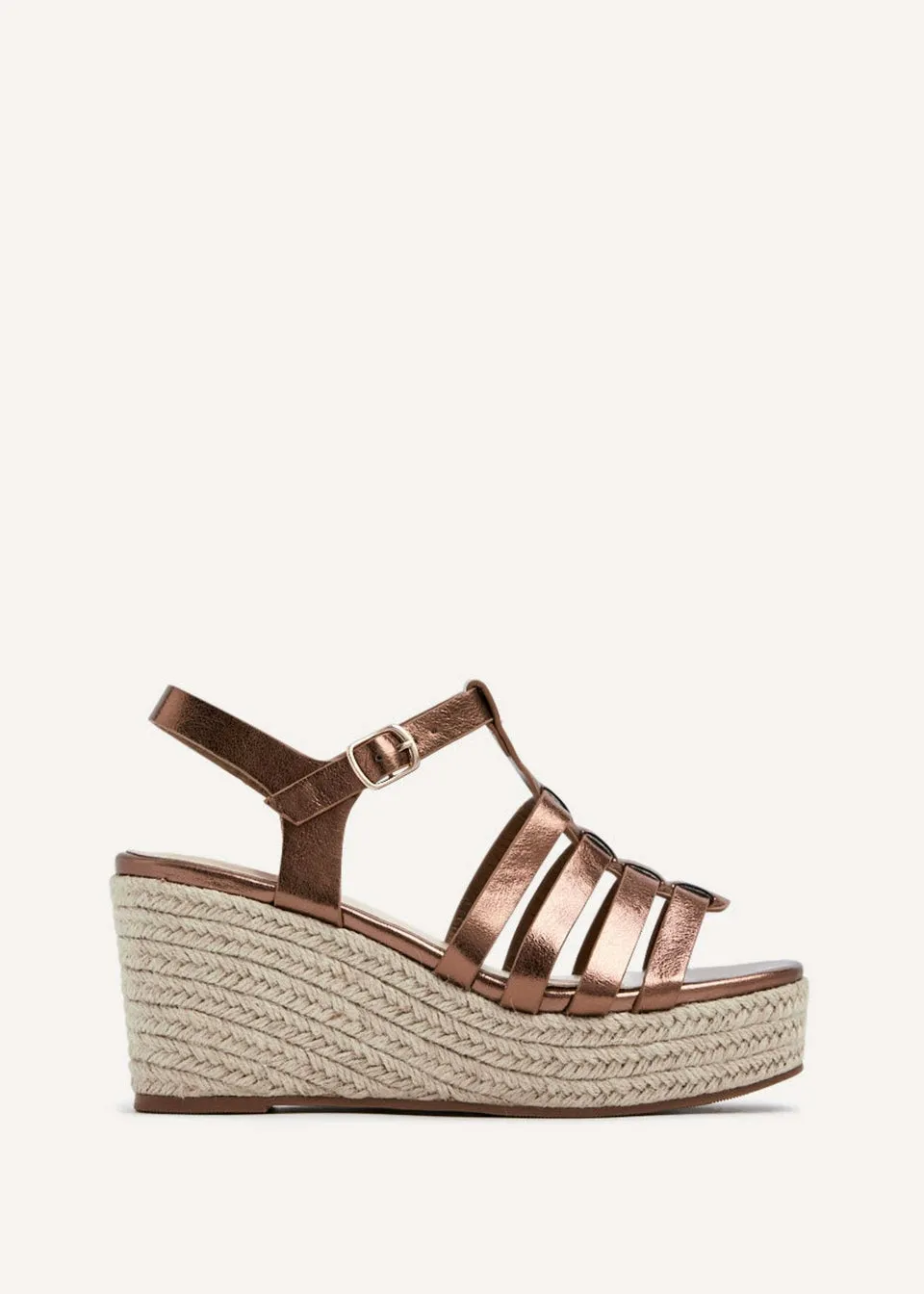 Bronze Gladiator Wedges