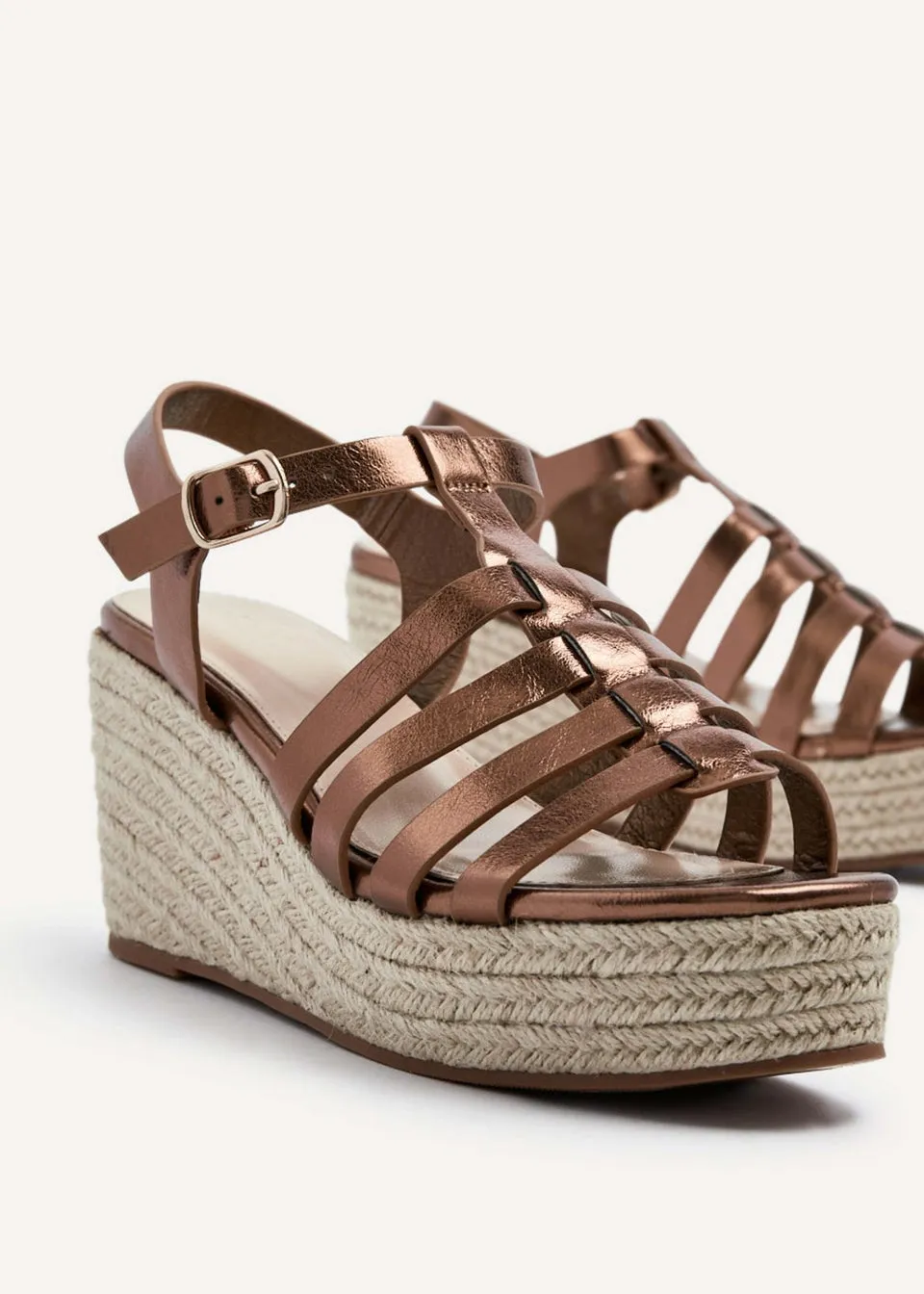 Bronze Gladiator Wedges