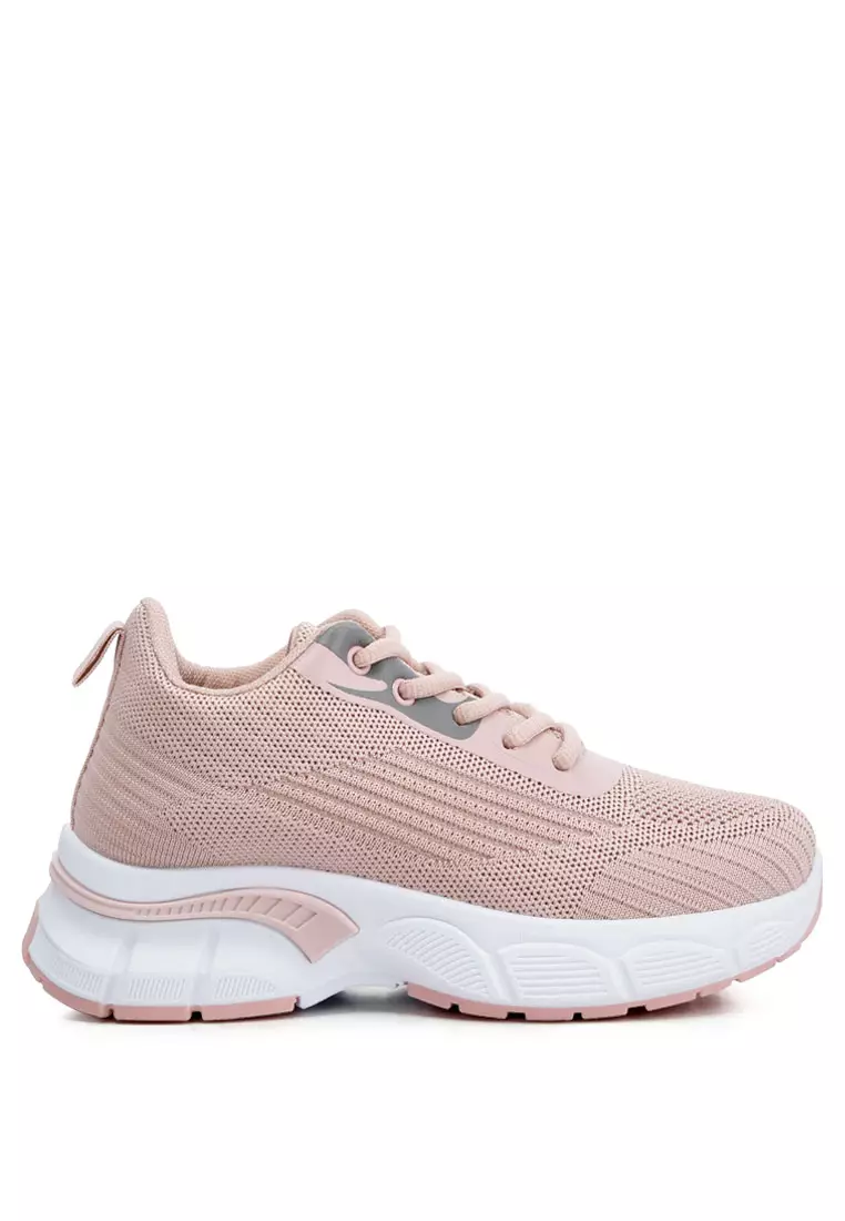 London Rag Pink Knitted Chunky Sneakers