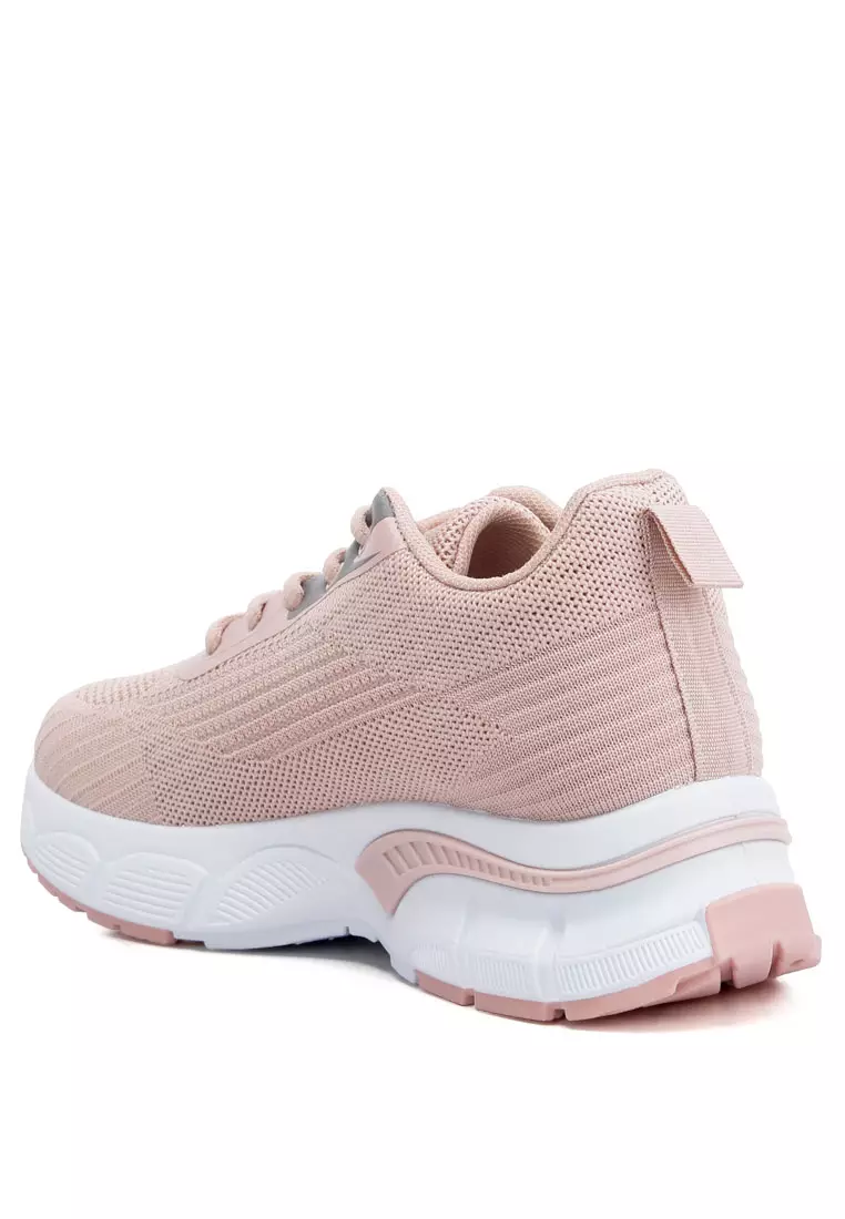 London Rag Pink Knitted Chunky Sneakers