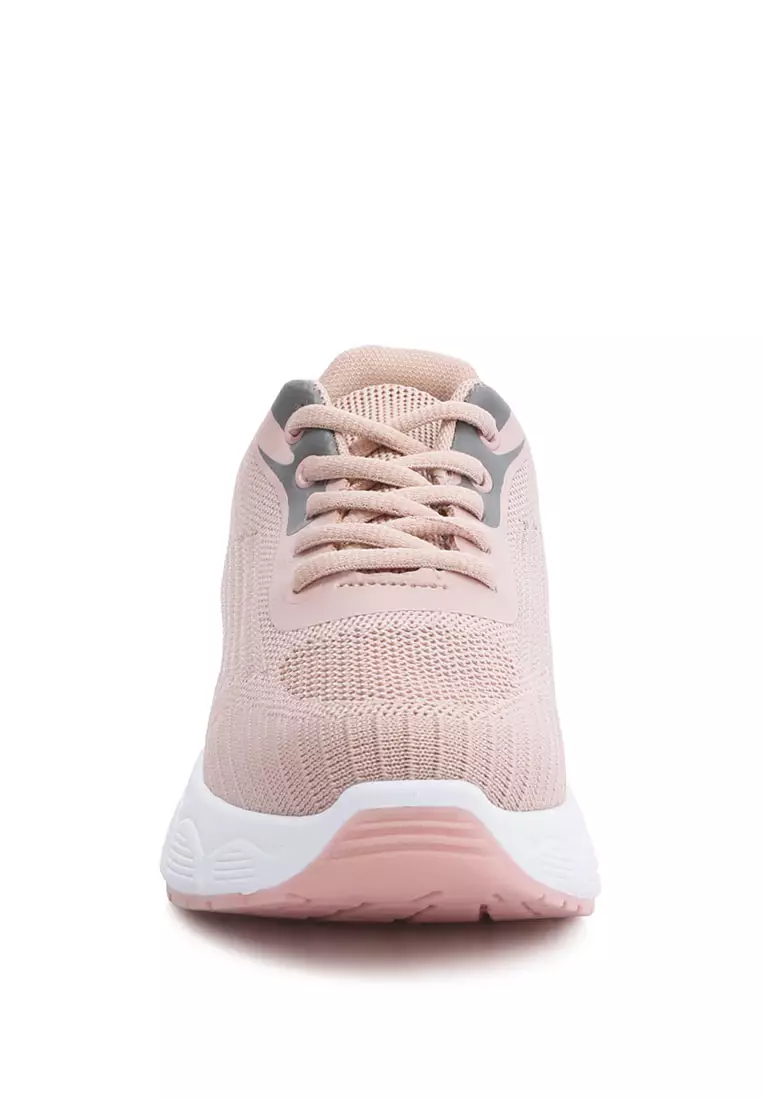 London Rag Pink Knitted Chunky Sneakers