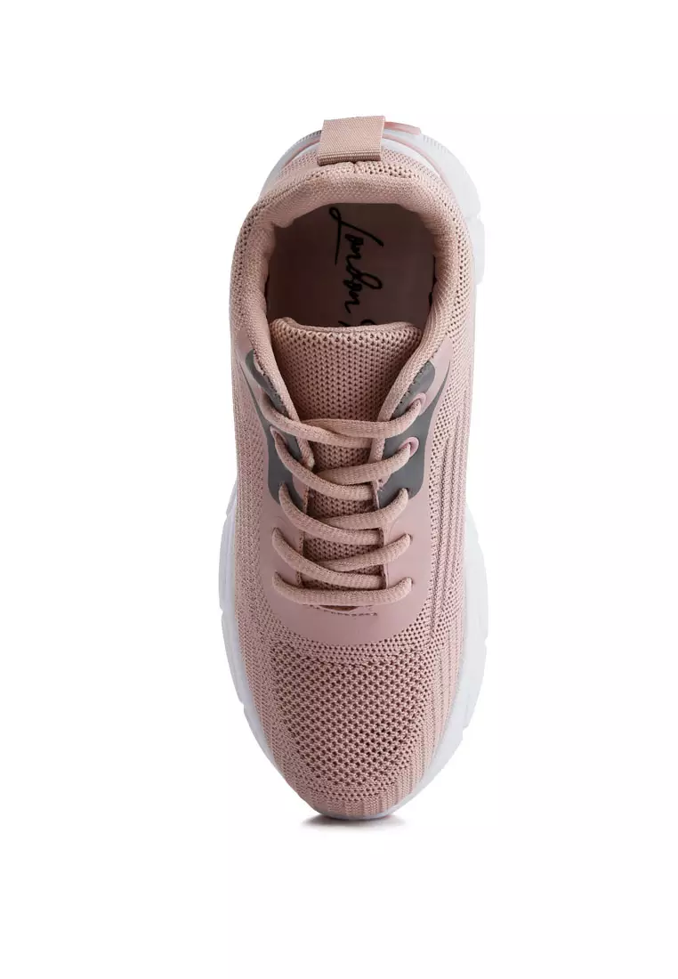 London Rag Pink Knitted Chunky Sneakers