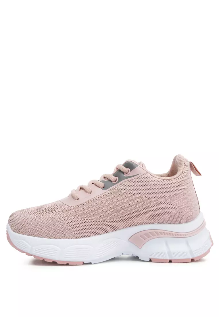 London Rag Pink Knitted Chunky Sneakers