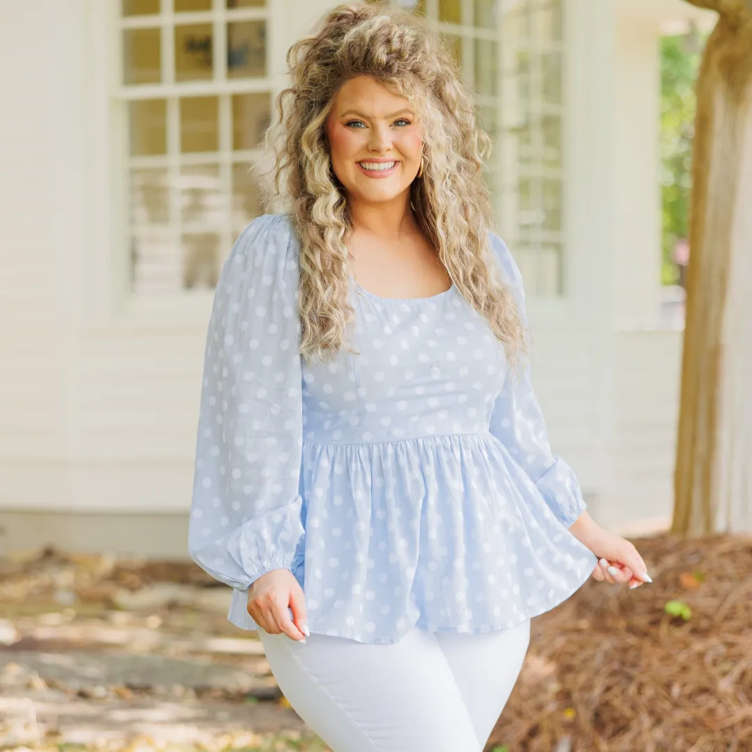 Light Blue Love Top - Find Love Everywhere You Go