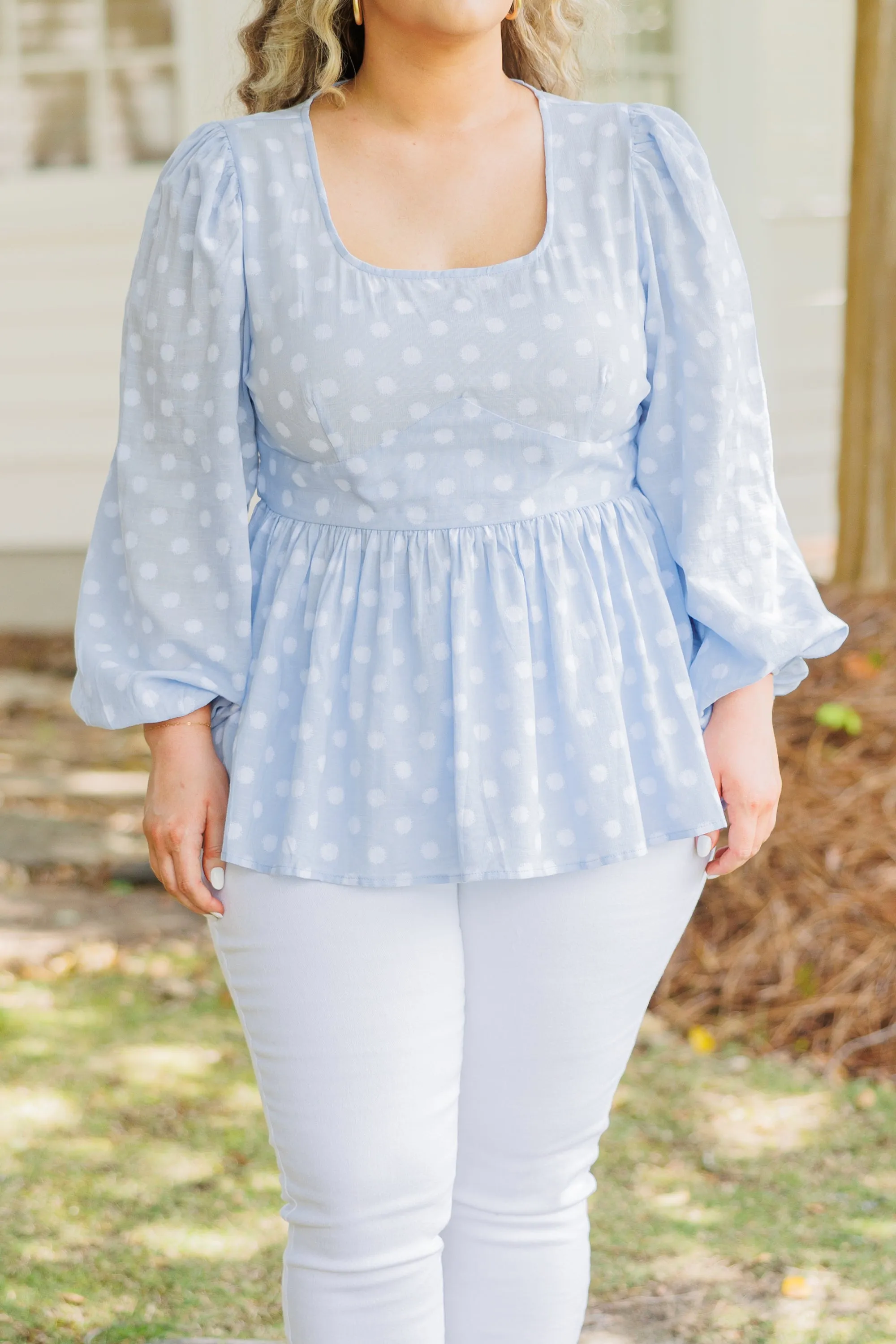 Light Blue Love Top - Find Love Everywhere You Go