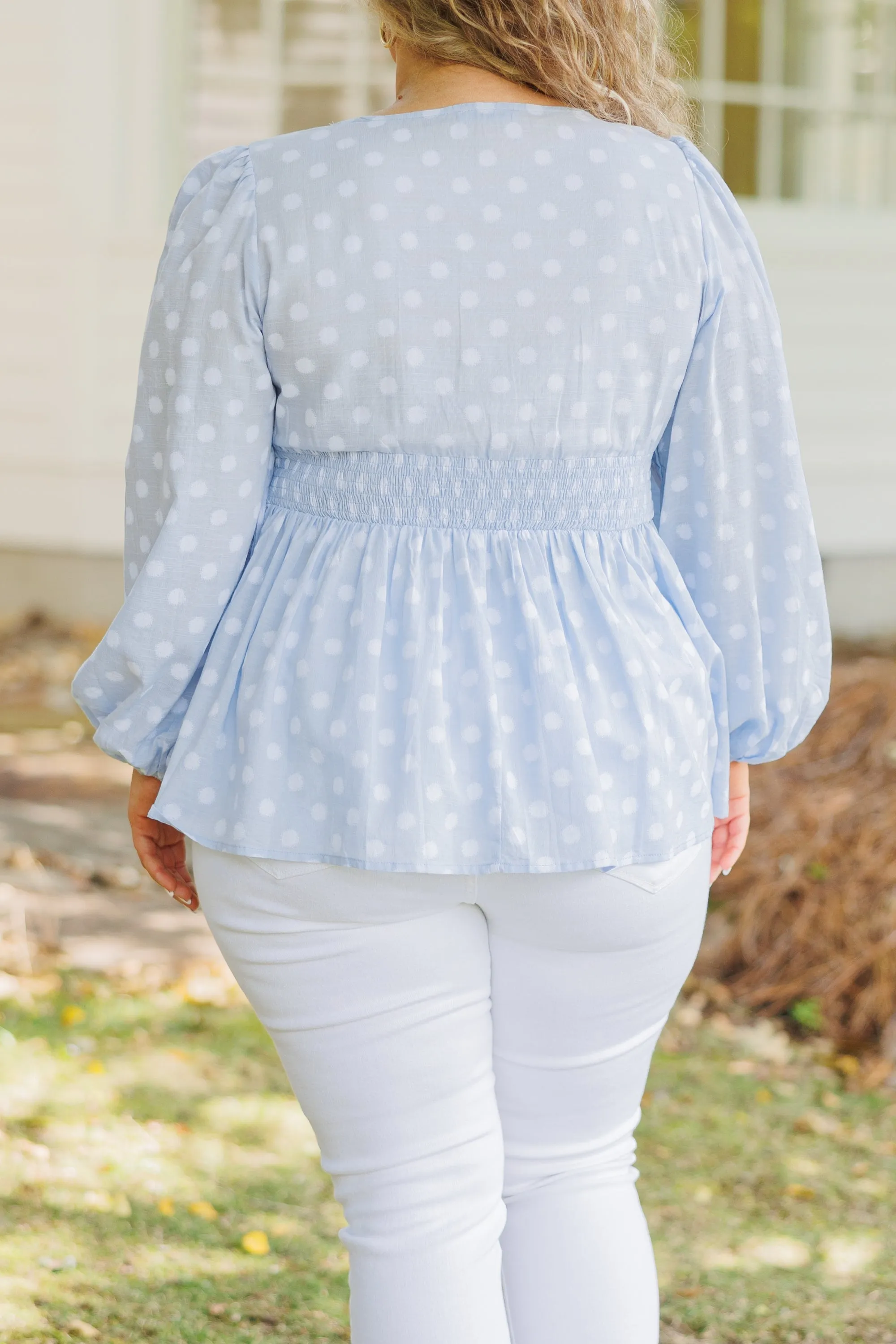 Light Blue Love Top - Find Love Everywhere You Go