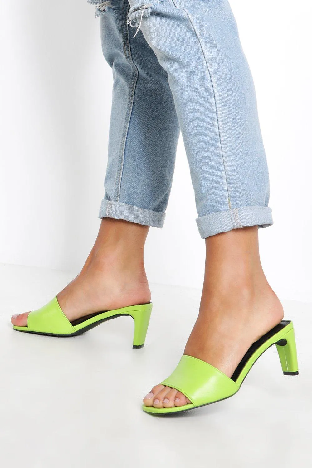 Low Flat Heel Mules