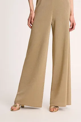 Luisa Spagnoli ZAVORRA GOLD LUREX KNIT TROUSERS