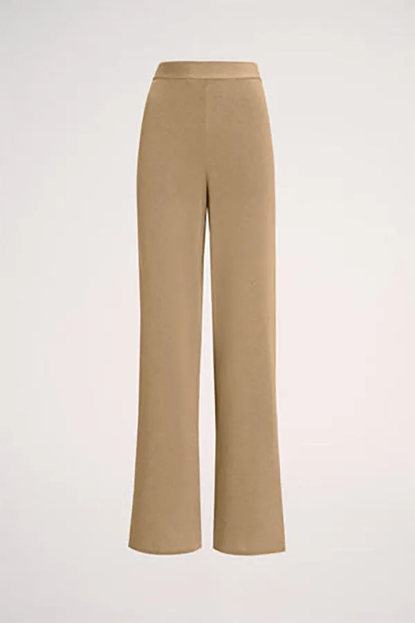 Luisa Spagnoli ZAVORRA GOLD LUREX KNIT TROUSERS