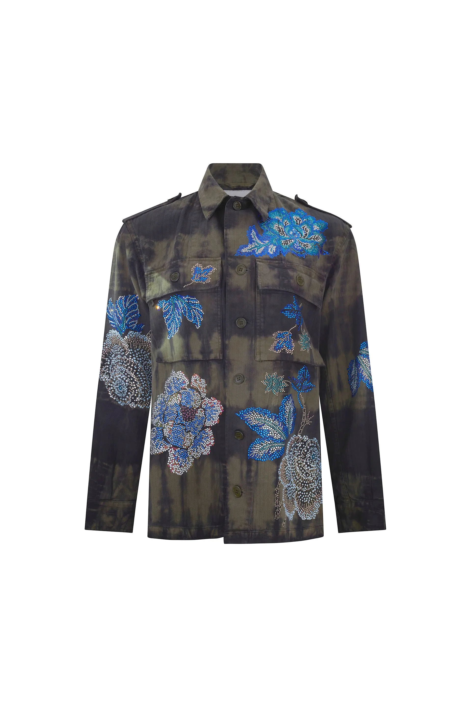 'LUXE BOUQUET BLUE' FRENCH MILITARY JACKET