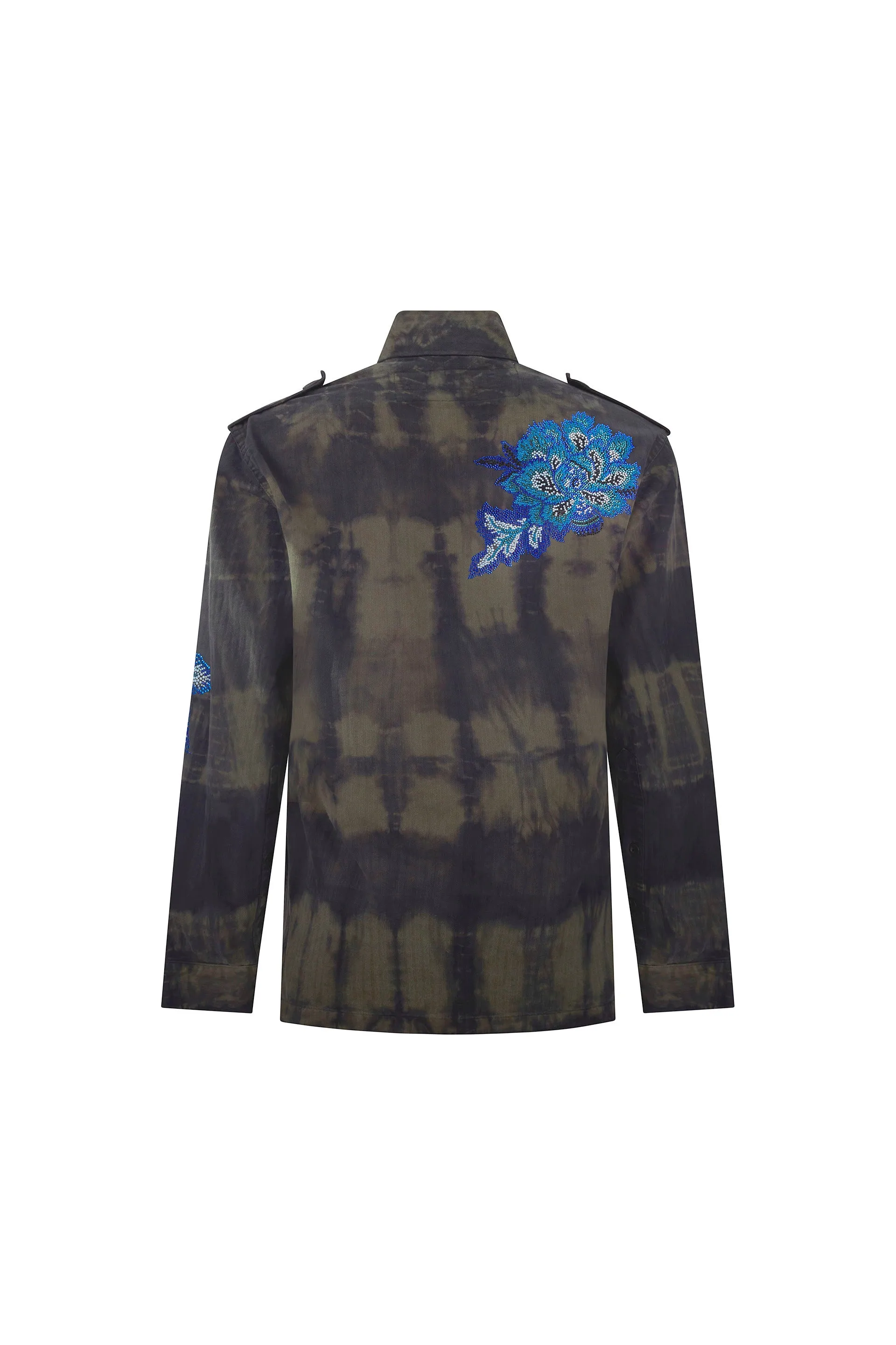 'LUXE BOUQUET BLUE' FRENCH MILITARY JACKET