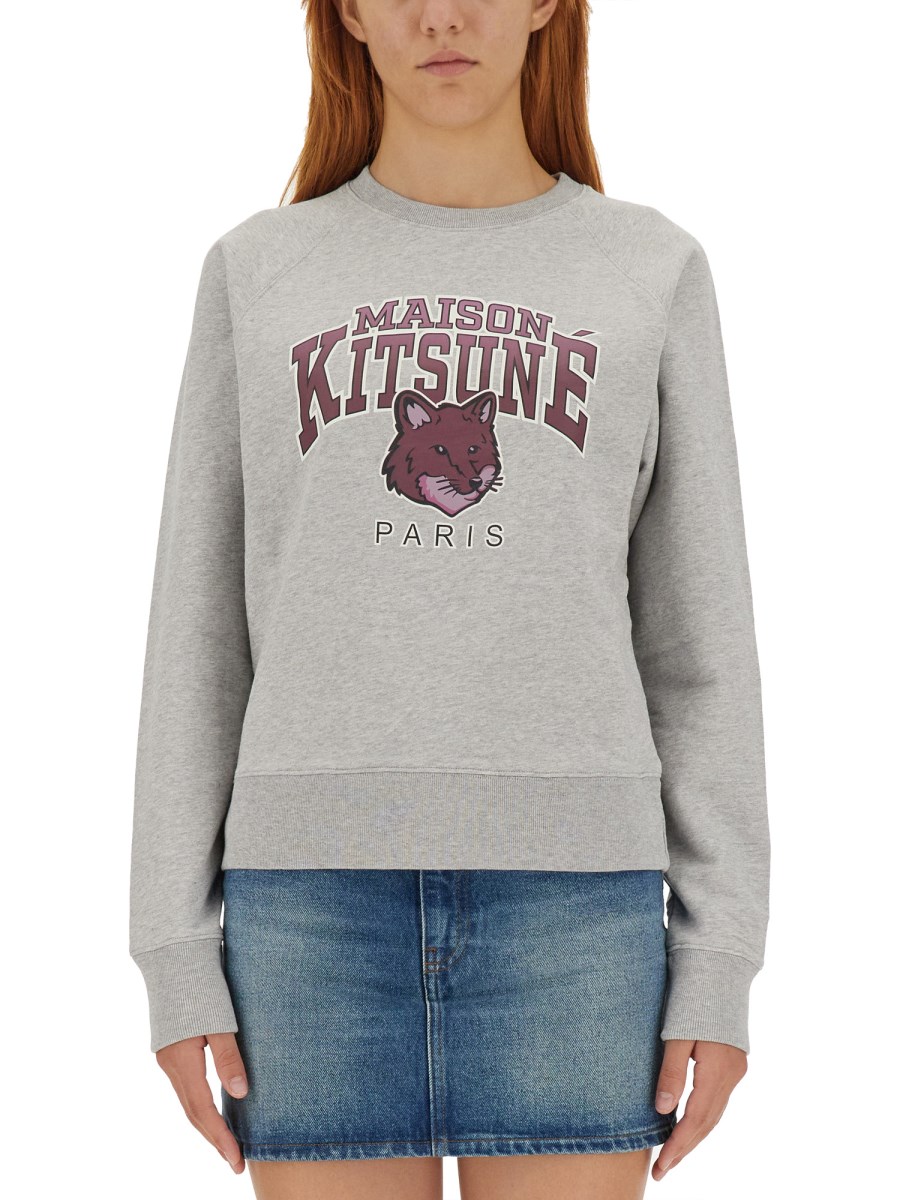 MAISON KITSUNÉ Cotton Fox Campus Sweatshirt