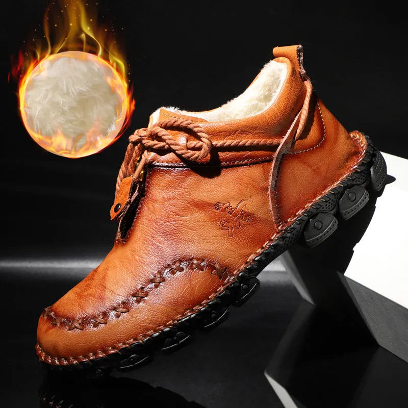 Men's Casual Leather Tooling Boots Outdoor.