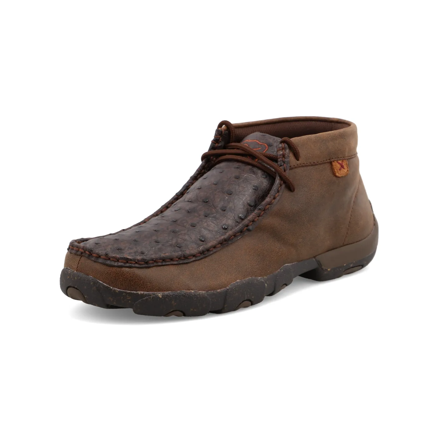 Men’s Twisted X Chukka Driving Moc – Brown & Brown Ostrich MDM0087