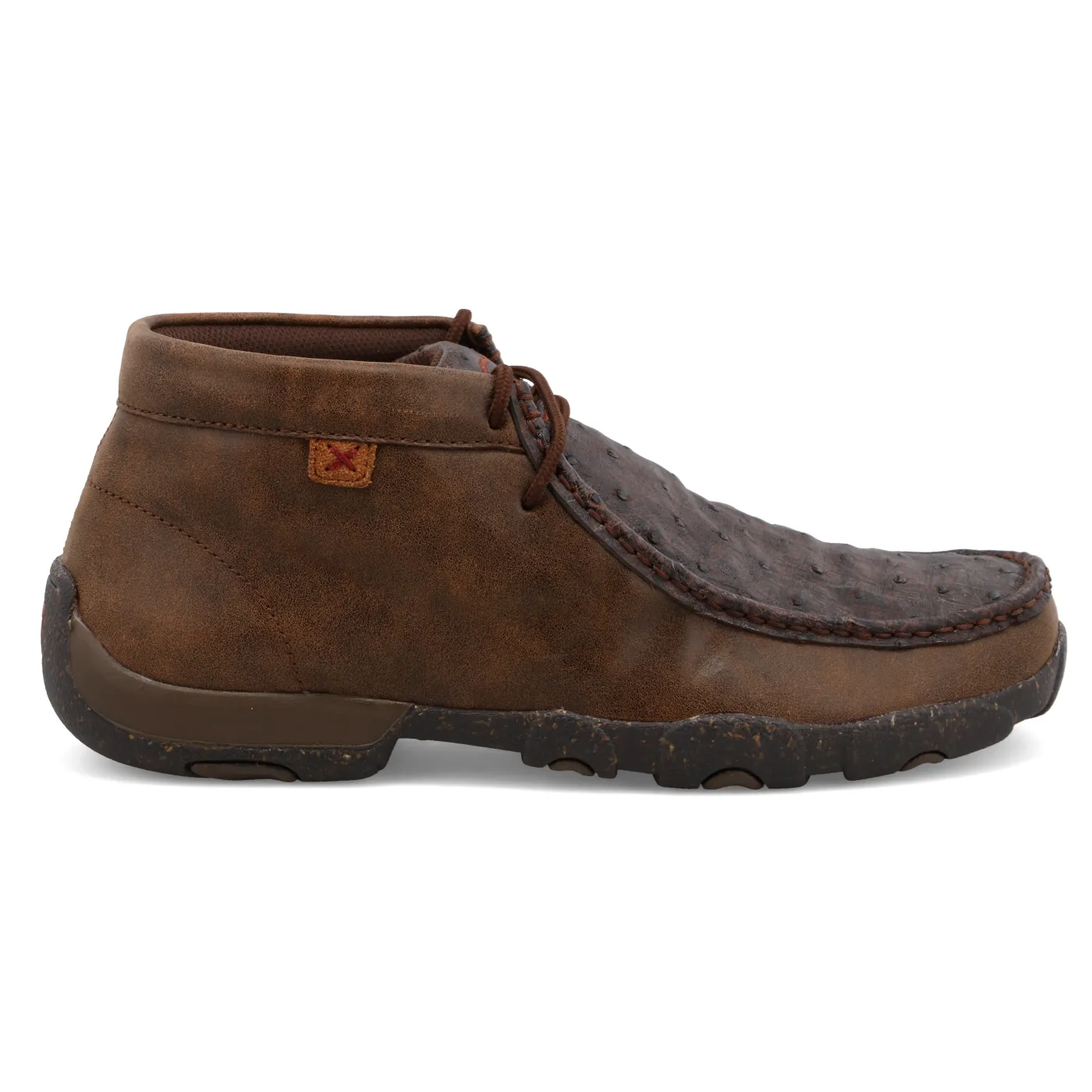 Men’s Twisted X Chukka Driving Moc – Brown & Brown Ostrich MDM0087