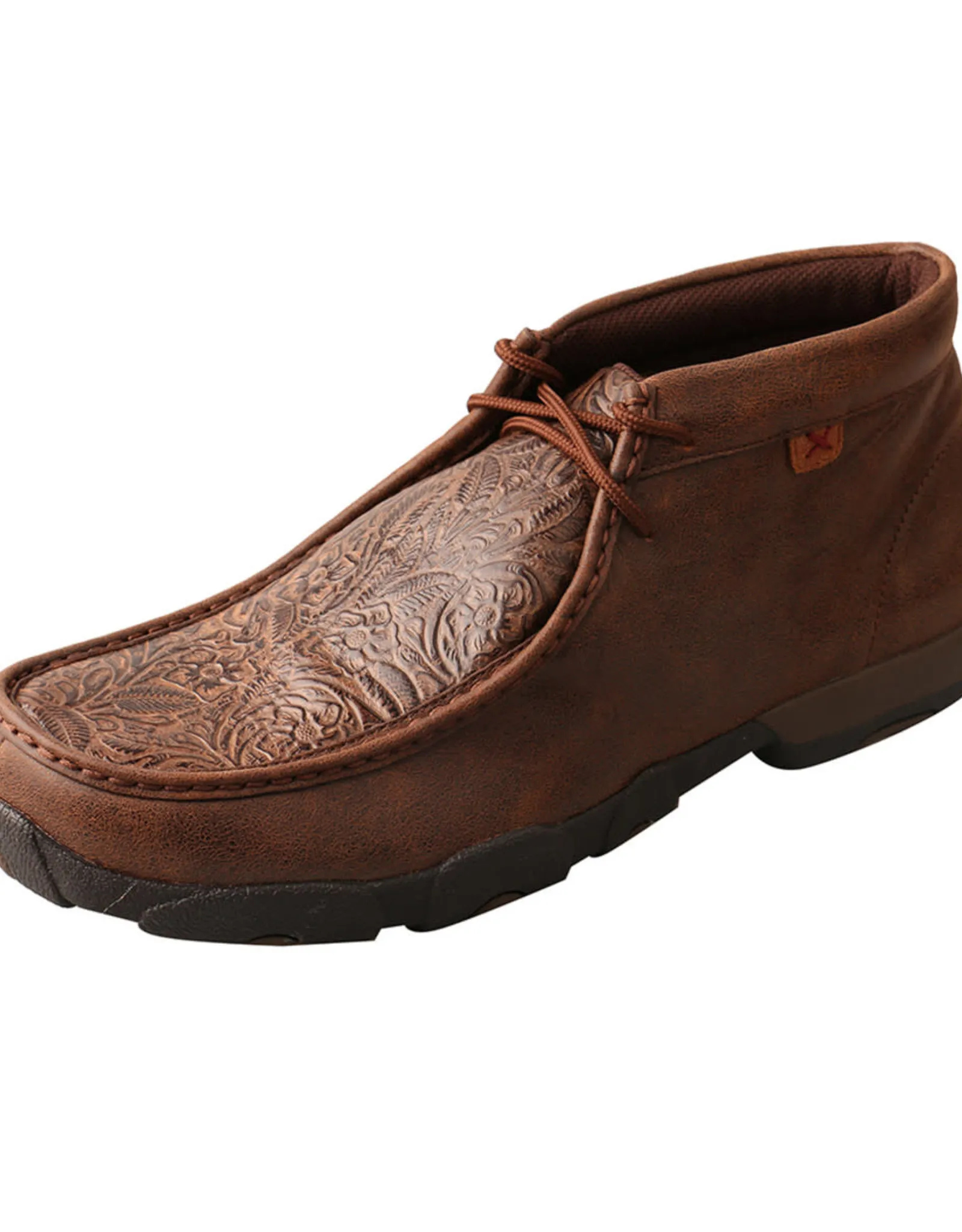 Mens Twisted X Chukka Driving Mocs Brown Tooled