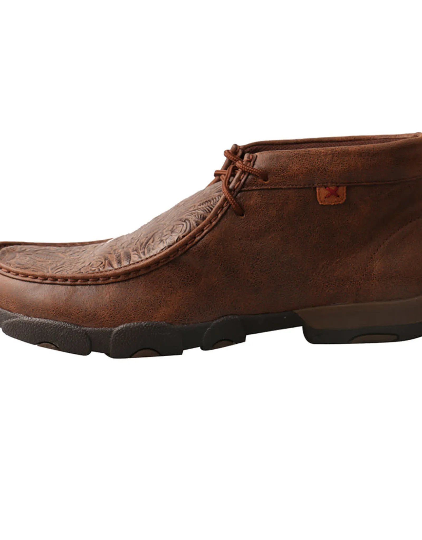 Mens Twisted X Chukka Driving Mocs Brown Tooled