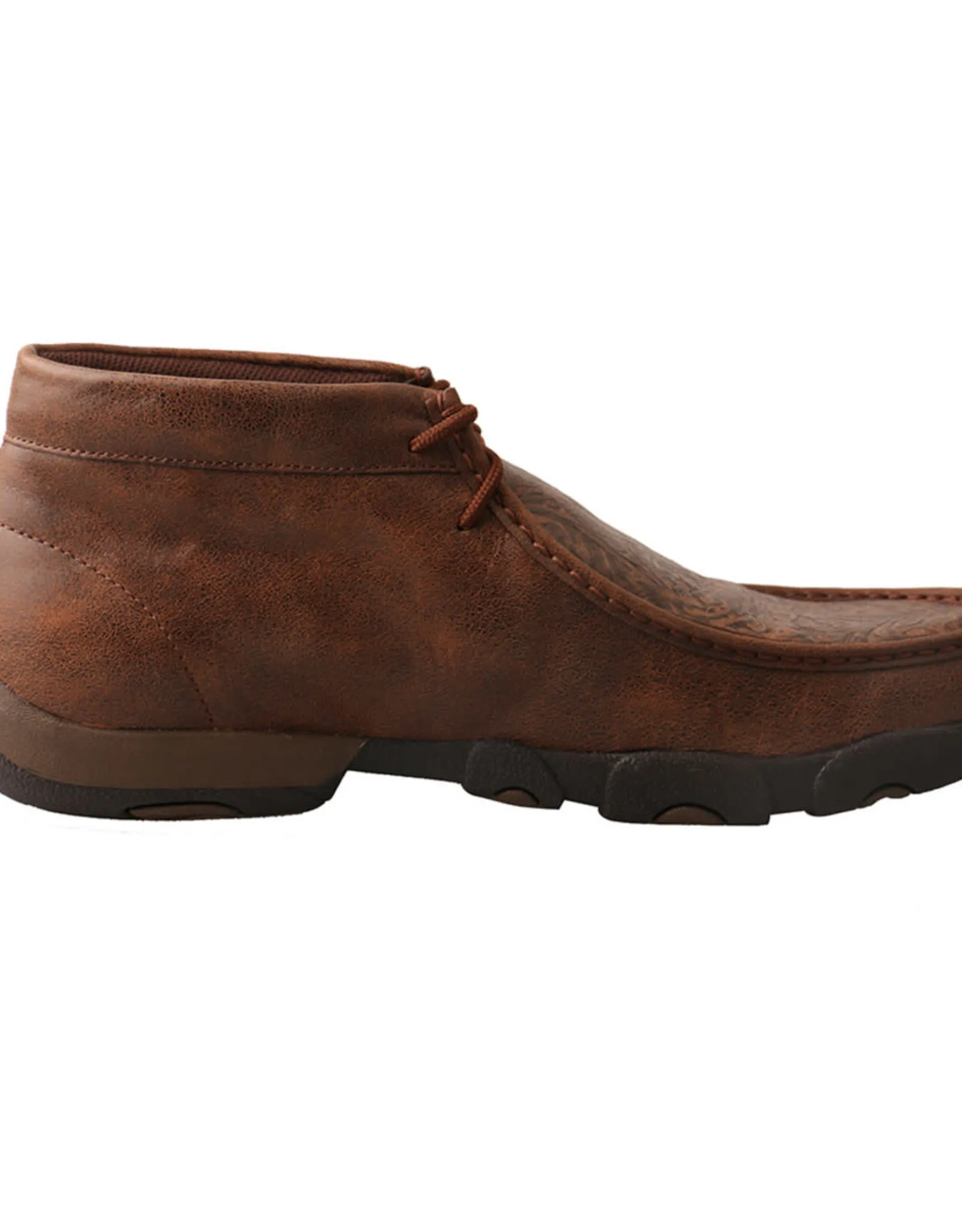 Mens Twisted X Chukka Driving Mocs Brown Tooled