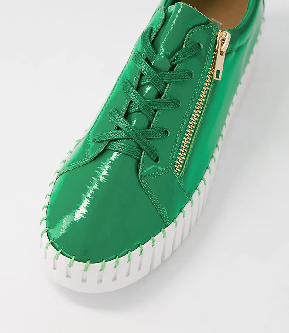 MIDAS Braelyn Emerald Patent Leather Sneakers