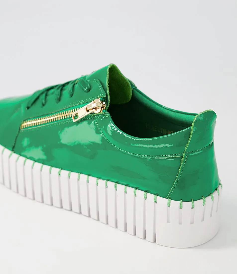 MIDAS Braelyn Emerald Patent Leather Sneakers