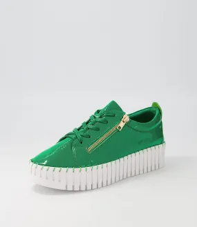 MIDAS Braelyn Emerald Patent Leather Sneakers