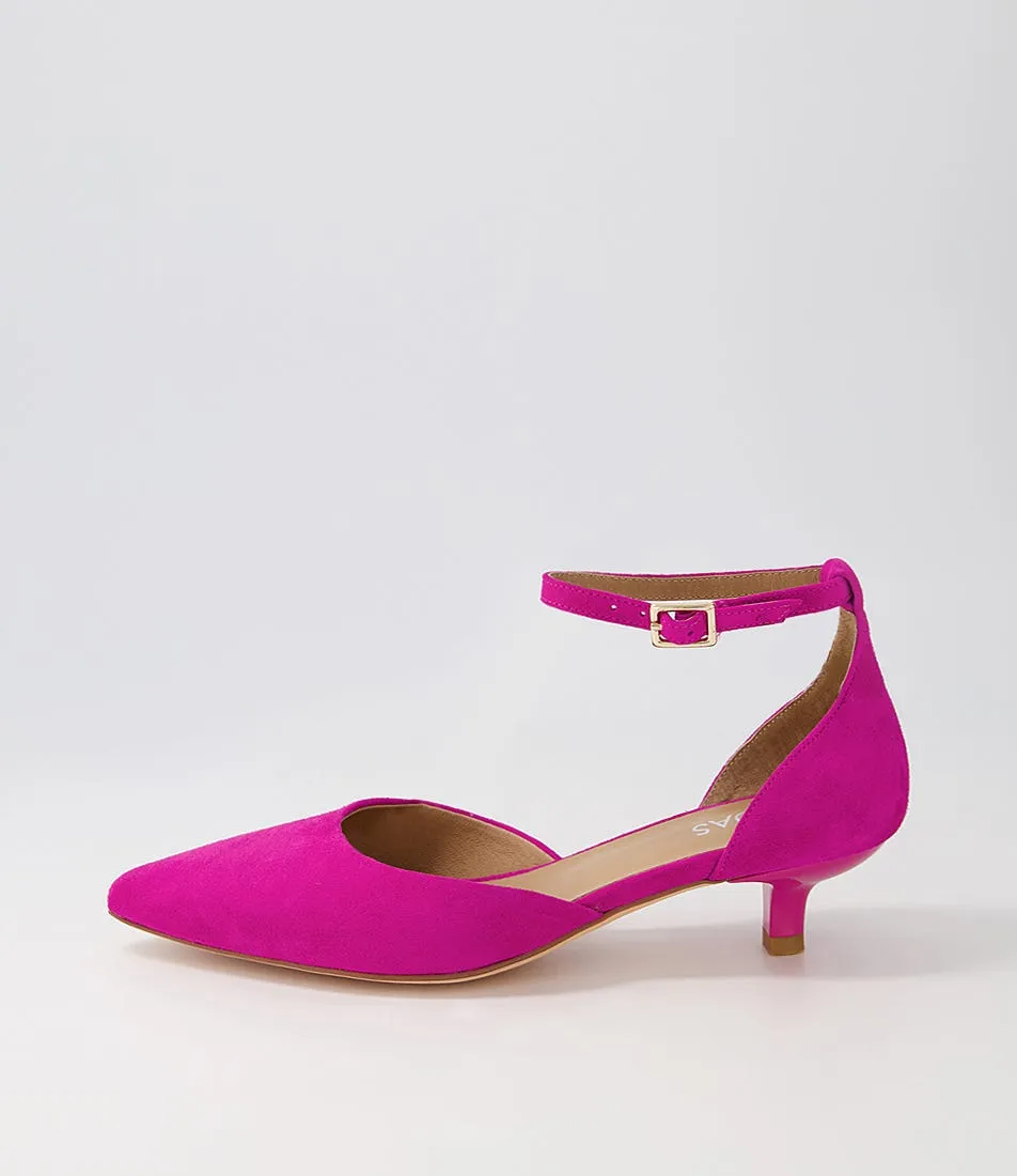 MIDAS Culli Fuchsia Suede Pump Heels