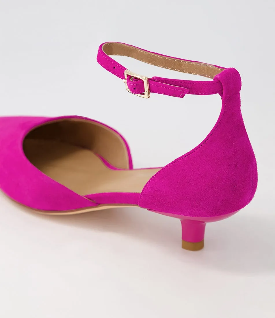 MIDAS Culli Fuchsia Suede Pump Heels