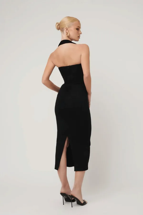 Midi Black Dress Meline