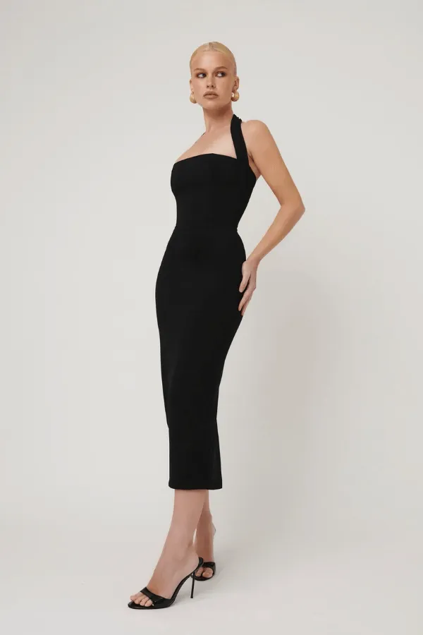 Midi Black Dress Meline