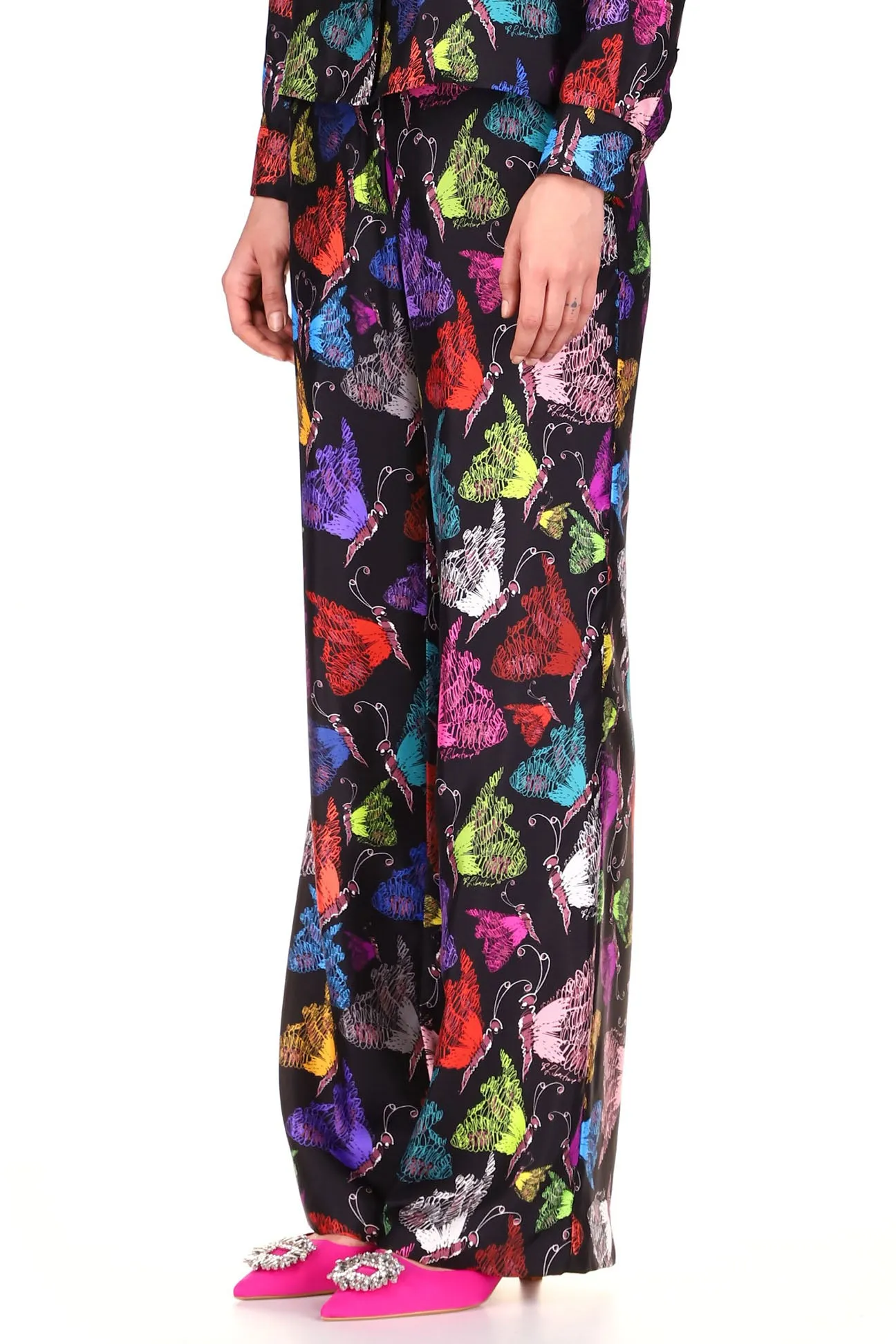 'MILLE PAPILLONS' WIDE LEG TROUSERS