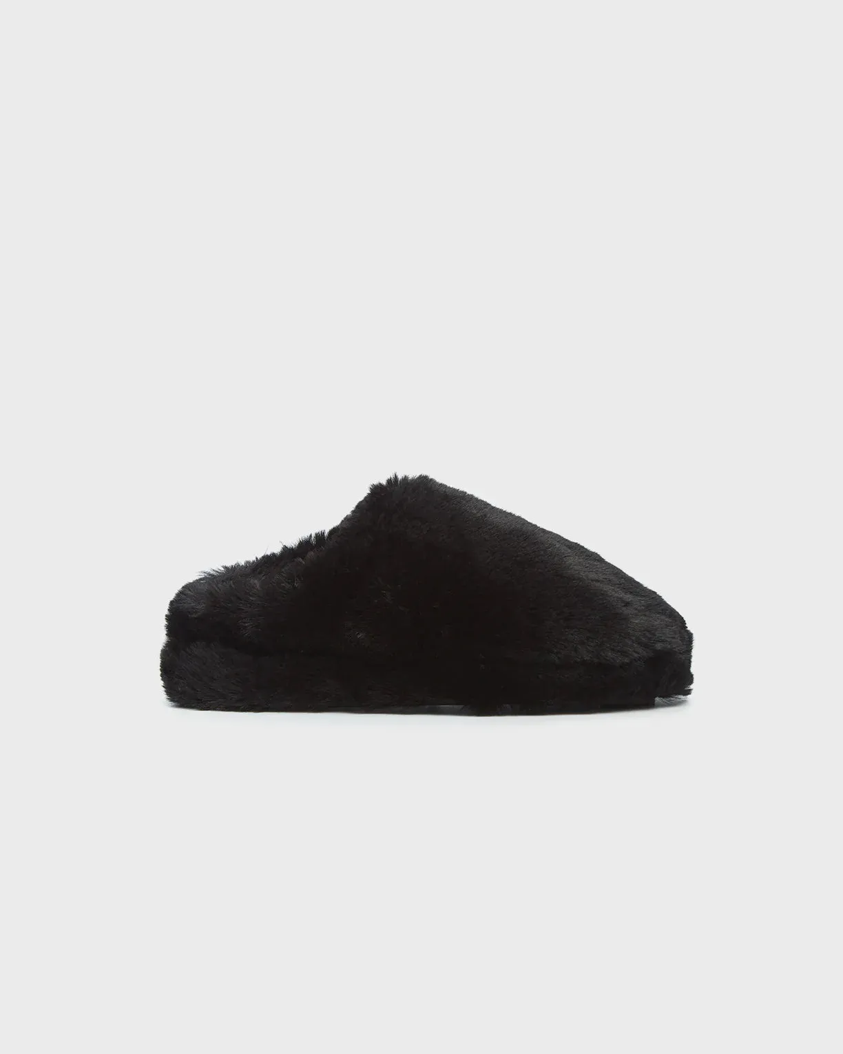 Misha Black Plush Mule