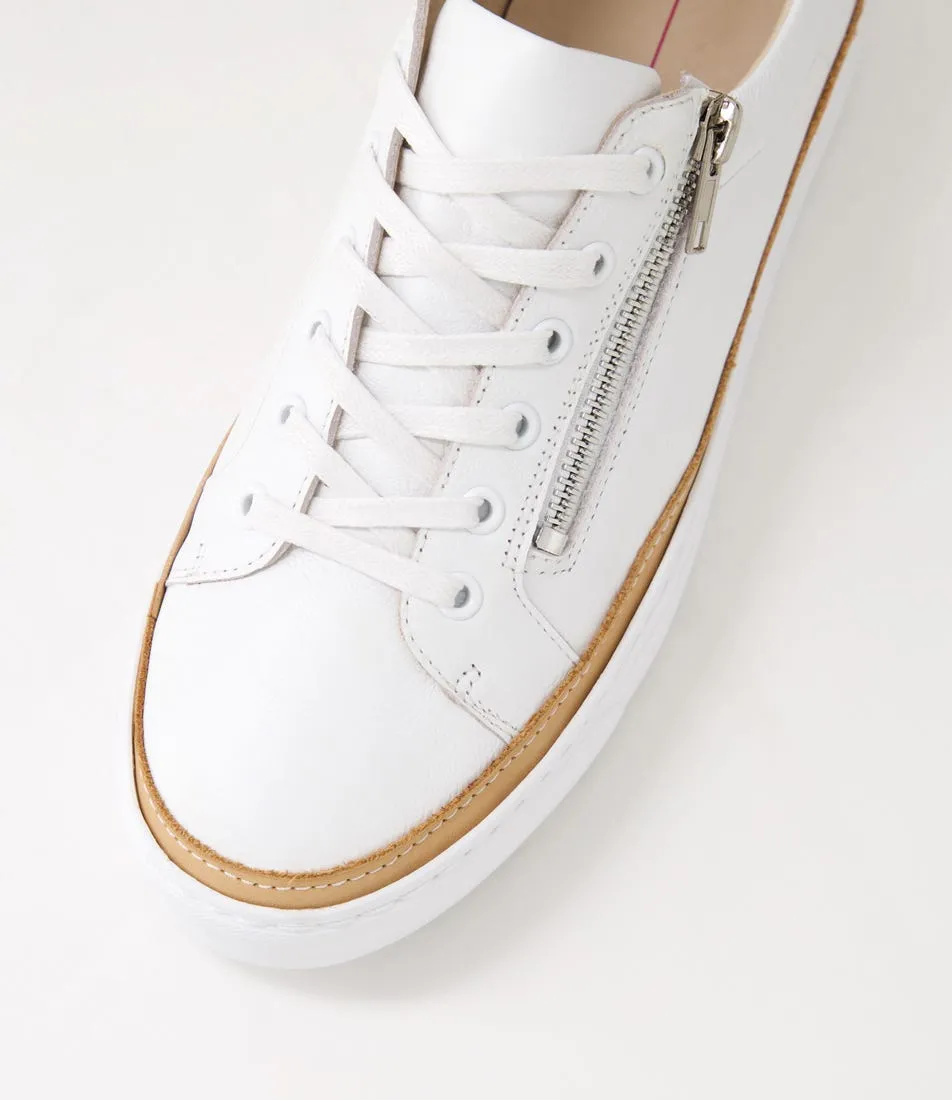 MOLLINI Chessy White Leather Suede Sneakers