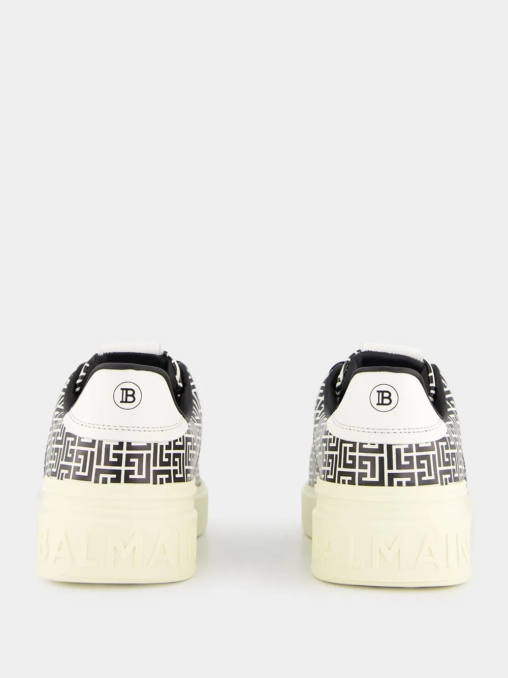 Monogrammed B-Court Calfskin Trainers