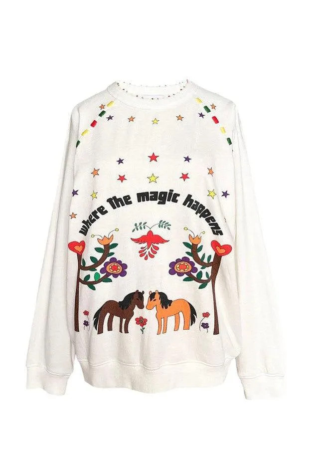 Monoki Magic Sweatshirt in White - Shop Now!