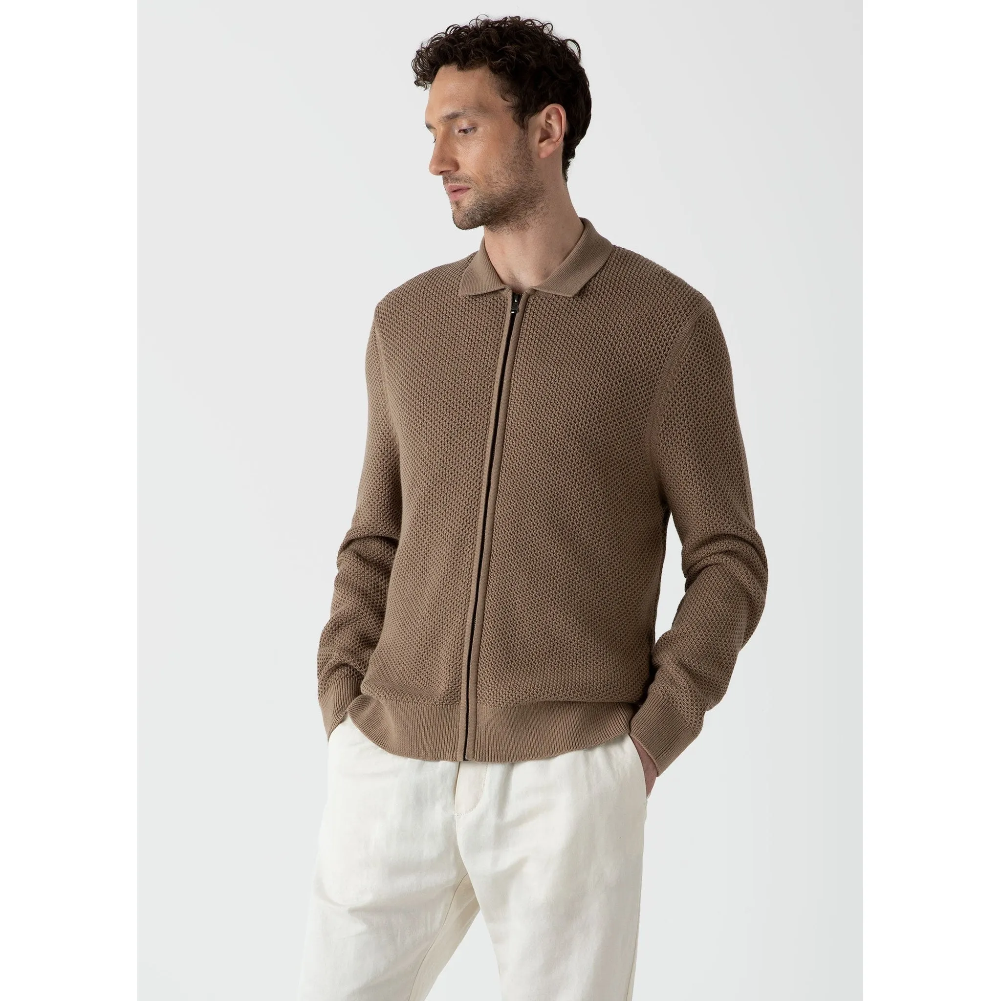 Mr Porter Mesh Knit Jacket | Men | Oat