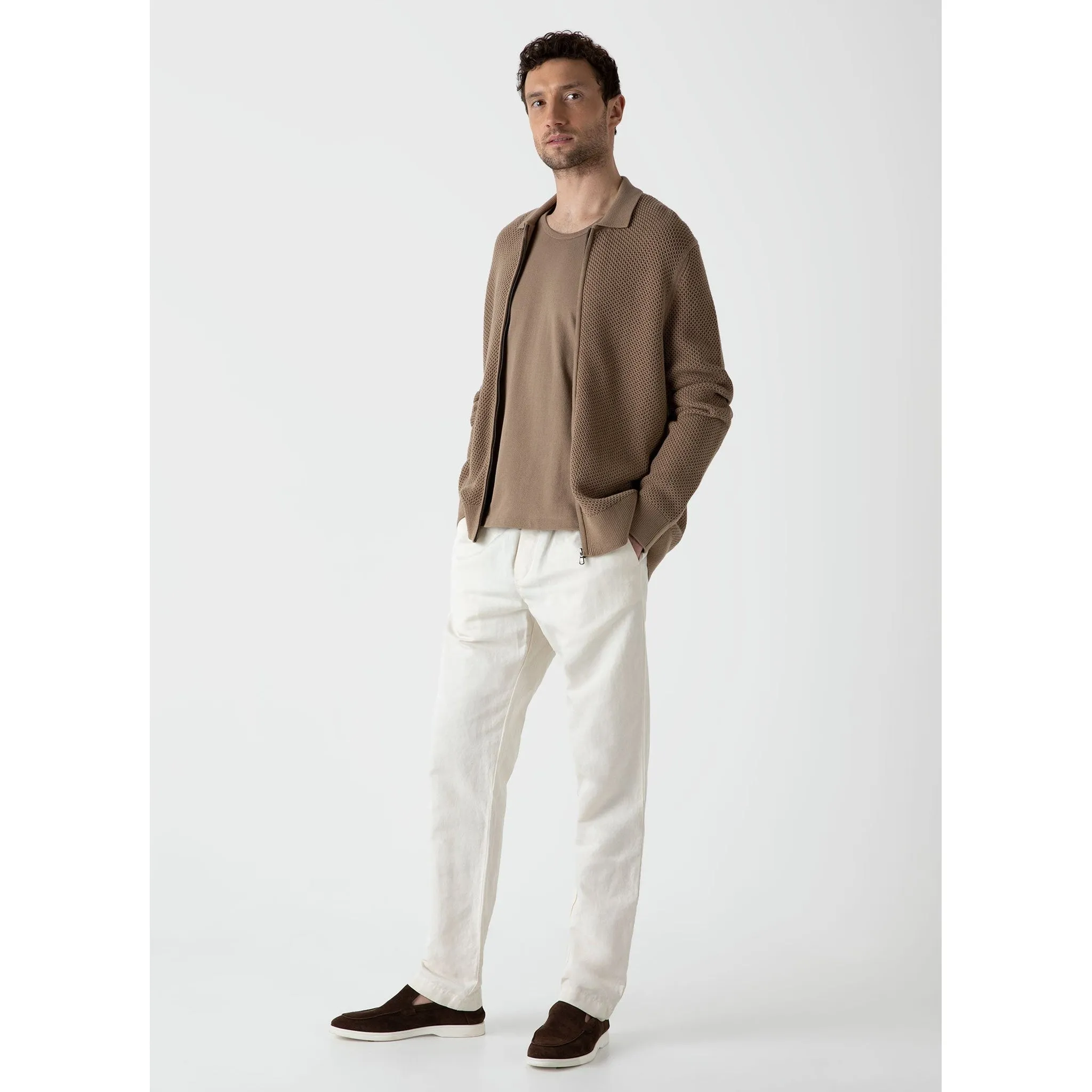 Mr Porter Mesh Knit Jacket | Men | Oat