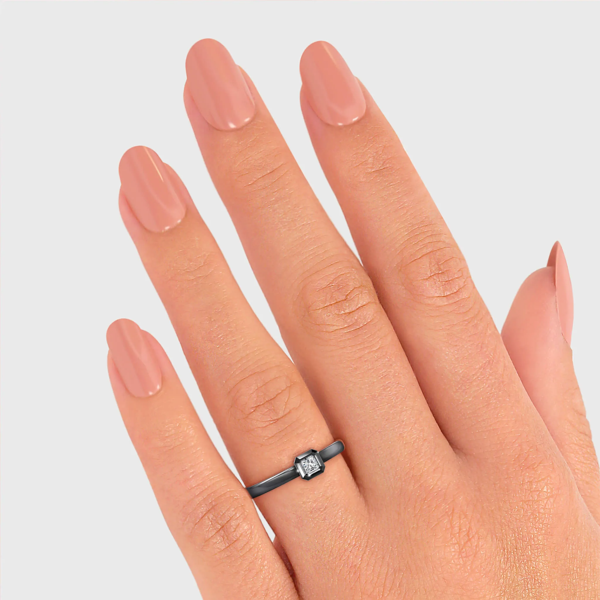 My Girl Diamond Tube Set Ring