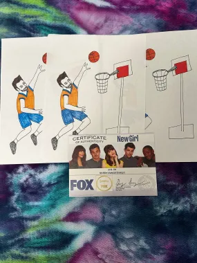 New Girl: Nick Miller's Basketball Drawing