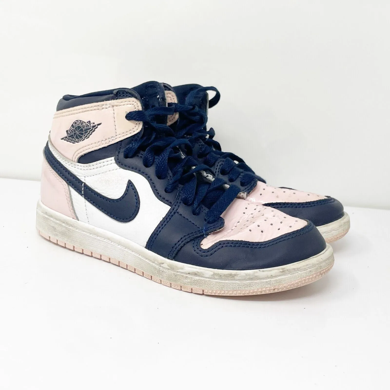 Nike Boys Air Jordan 1 CU0449-641 Pink Basketball Shoes Sneakers Size 1Y